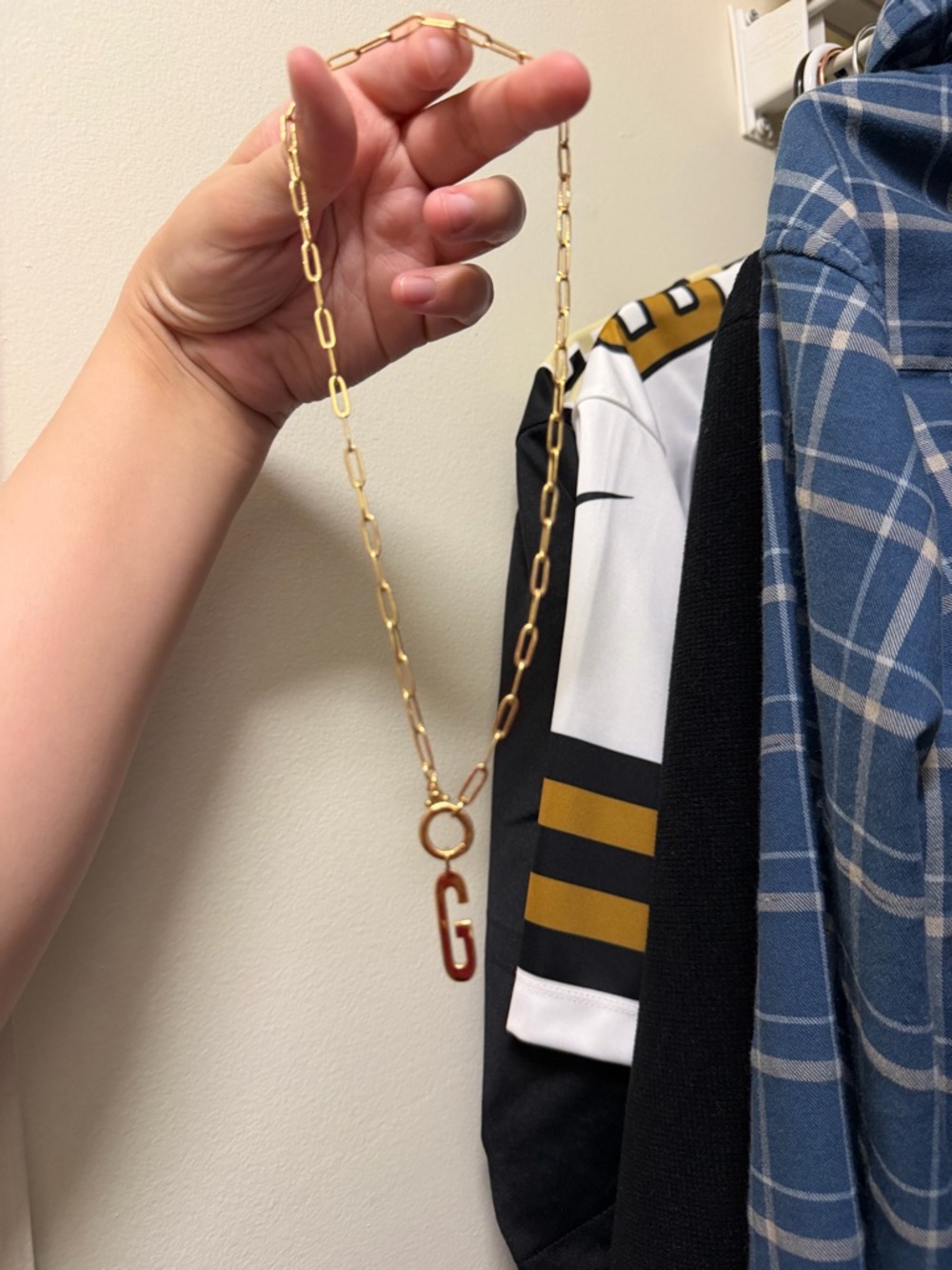 Gold Chain Necklace with 'G' Pendant